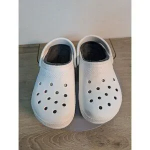 Crocs Men\'s Size 6 Dual Comfort White Fleece Lined Closed Toe Slip On Clogs Crocs Men main image 2